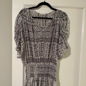 ULLA JOHNSON sheer silk mini dress / cover up